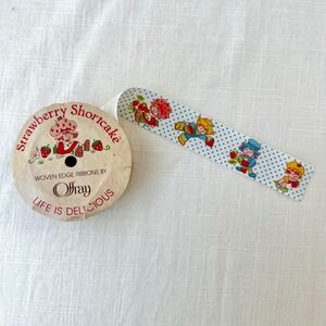 Vintage Strawberry Shortcake Offray Grosgrain Ribbon 1.5 Inch 90s 80s